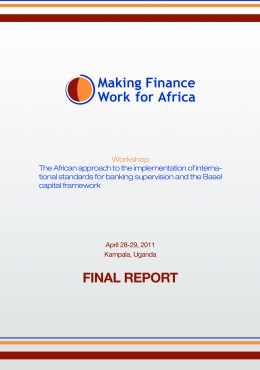 Workshop: The African approach to the implementation of international standards for banking supervision and the Basel capital framework